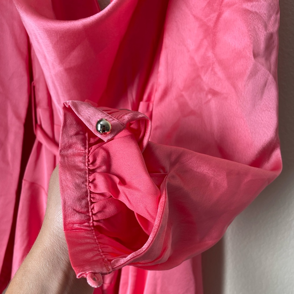 Nasty Gal Pink Satin Maxi Dress - Picture 2 of 11